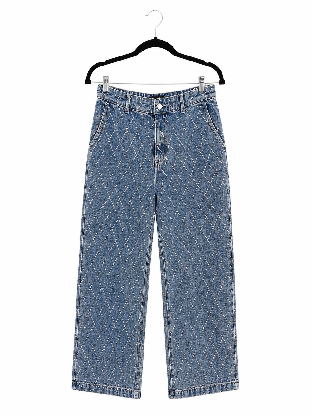 House of Harlow 1960 Blue Denim Jeans with Subtle Distress